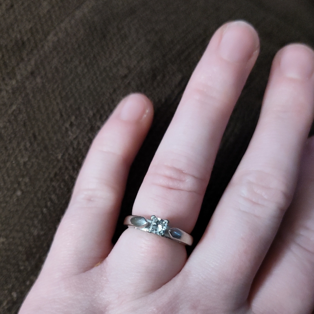 Diamond Ring 14k White Gold Engagement Wedding Anniversary Ring